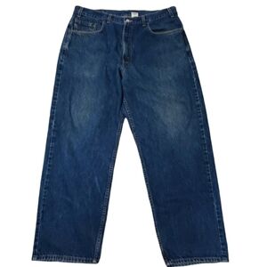 VNTG.LEVI’S 569~Mens 38×30~Blue Denim Loose Straight Fit Jeans Cotton.